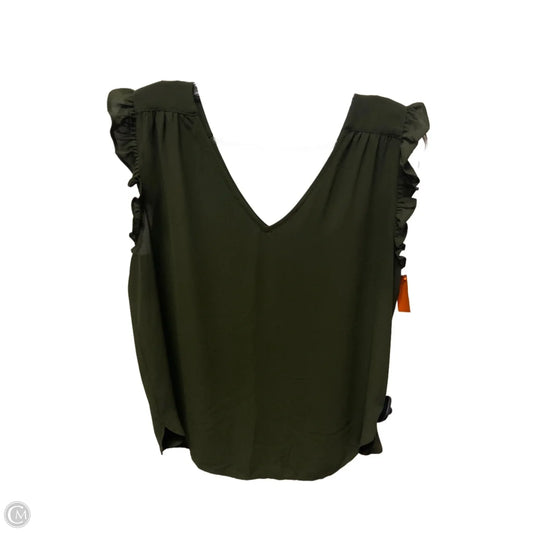 Top Sleeveless By Loft In Green, Size: M