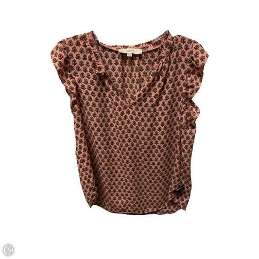 Top Sleeveless By Loft In Floral Print, Size: M