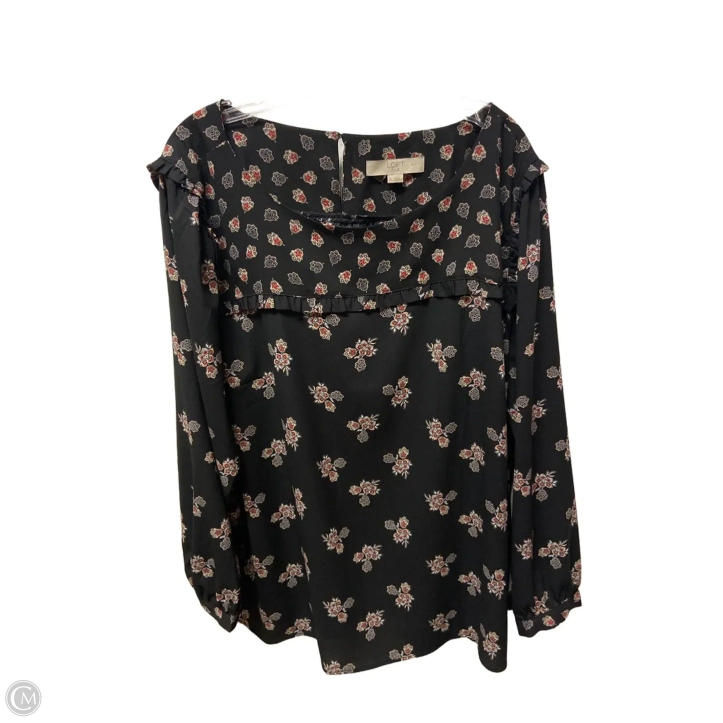 Top Long Sleeve By Loft In Black, Size: 2x