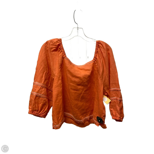 Top Long Sleeve By Joie In Orange, Size: L