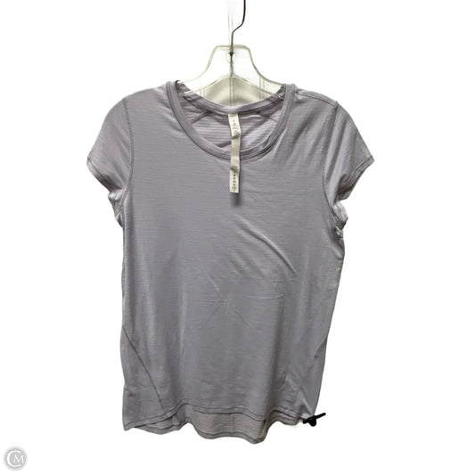 Athletic Top Short Sleeve By Lululemon In Purple, Size: S