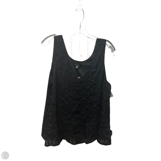 Top Sleeveless By Nicole By Nicole Miller In Black, Size: L