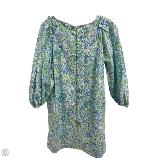 Dress Designer By Lilly Pulitzer In Blue & Green, Size: Xs