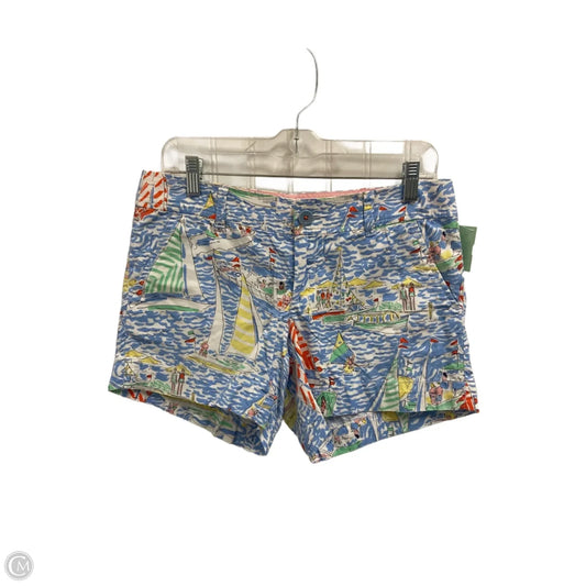 Shorts Designer By Lilly Pulitzer In Blue & White, Size: 4