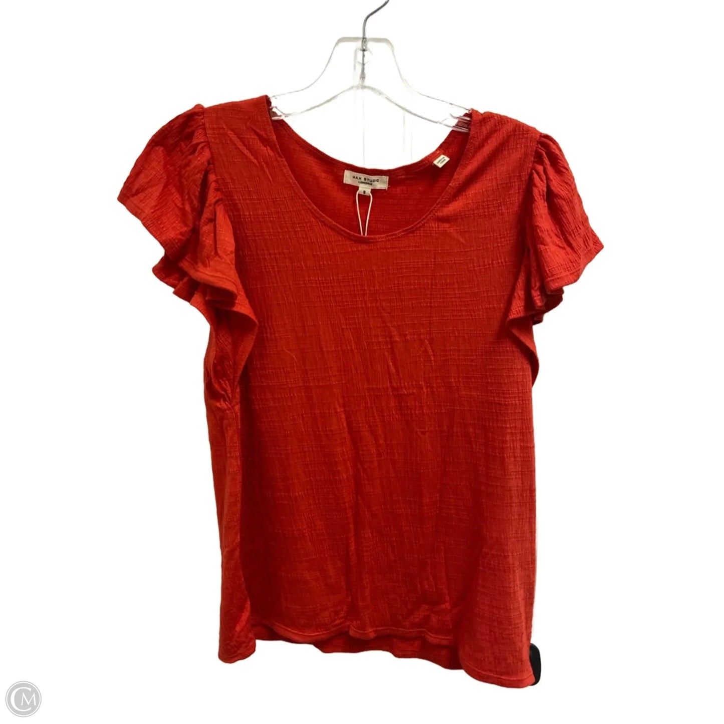 Top Short Sleeve By Max Studio In Red, Size: S