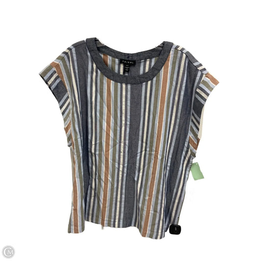 Top Short Sleeve By Tribal In Striped Pattern, Size: M