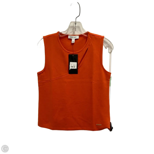 Top Sleeveless By Nine West In Orange, Size: S