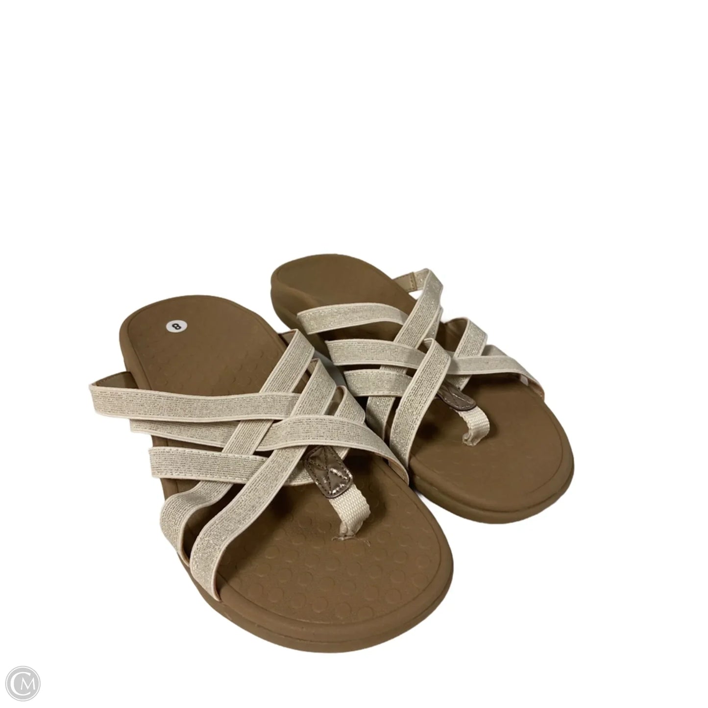Sandals Flip Flops By Vionic In Gold, Size: 8