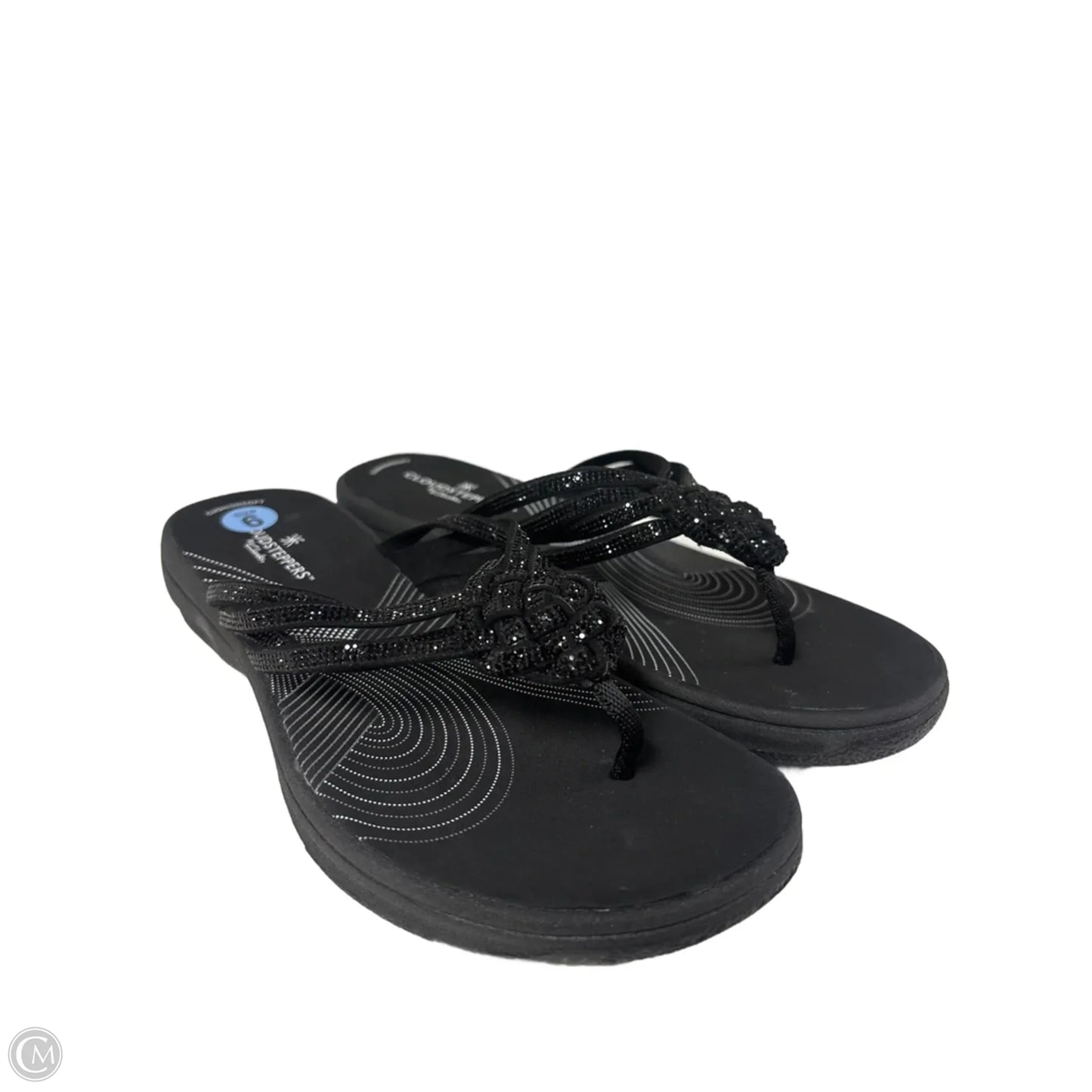 Sandals Flip Flops By Clarks In Black, Size: 6
