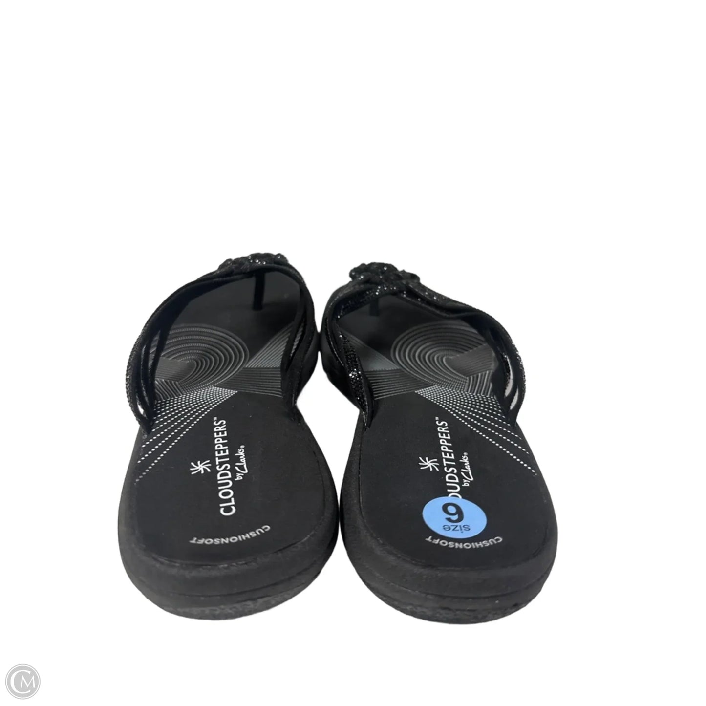 Sandals Flip Flops By Clarks In Black, Size: 6