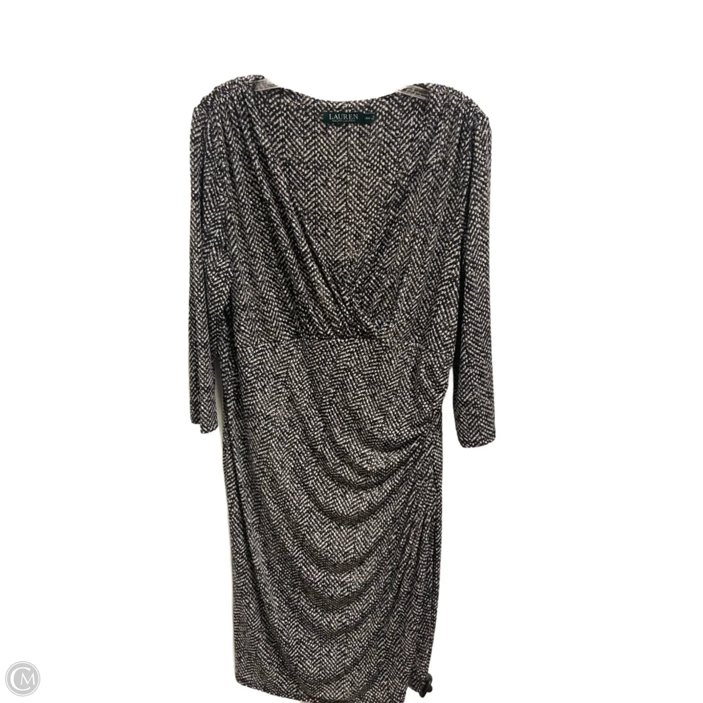 Dress Work By Ralph Lauren In Black & White, Size: 1x