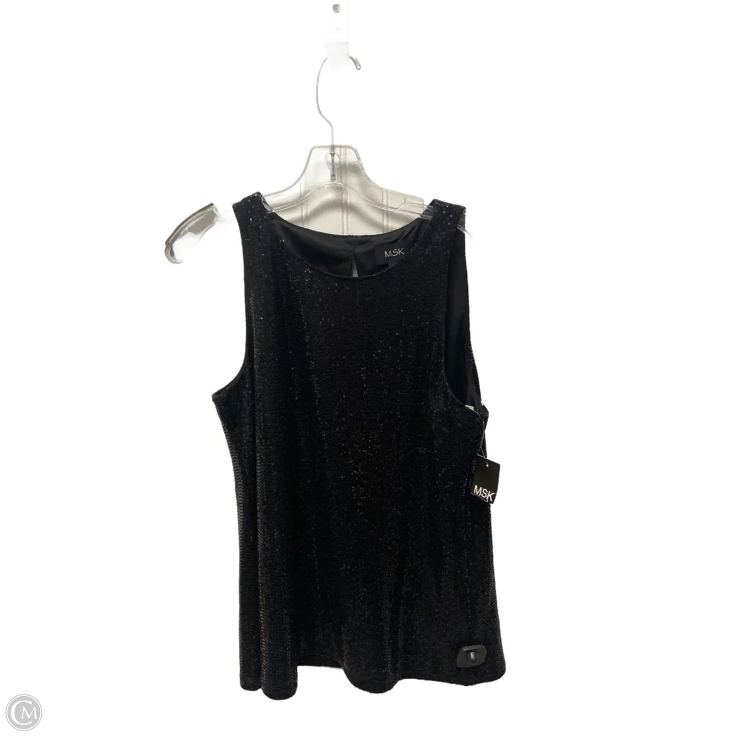 Top Sleeveless By Msk In Black, Size: M