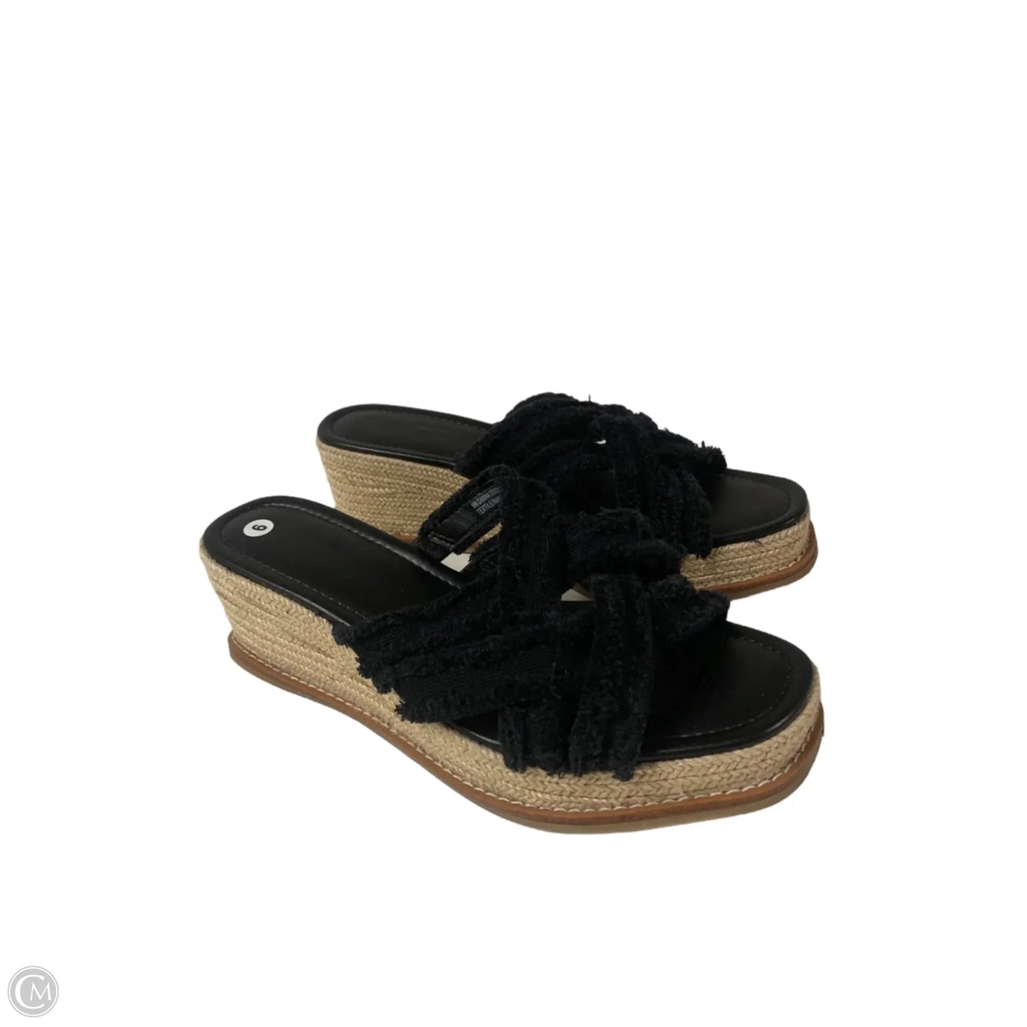 Sandals Heels Wedge By Splendid In Black, Size: 9