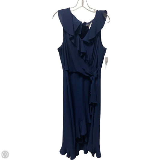 Dress Party Long By London Times In Navy, Size: Xl