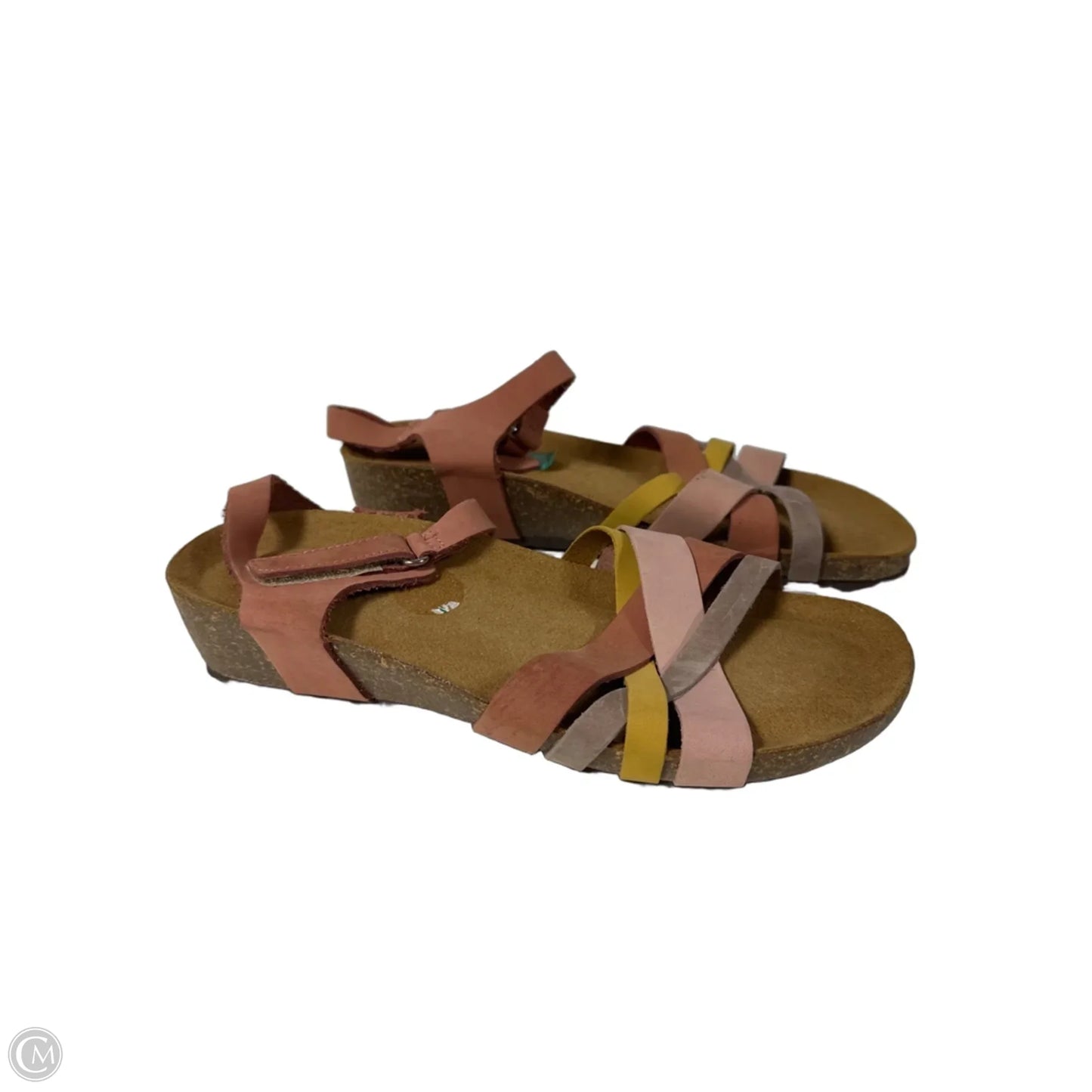 Sandals Heels Wedge By Clothes Mentor In Tan, Size: 8