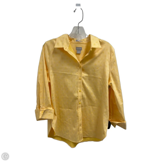 Top Long Sleeve By Chicos In Yellow, Size: S