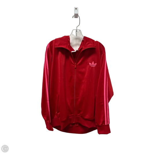 Athletic Jacket By Adidas In Red, Size: 2x