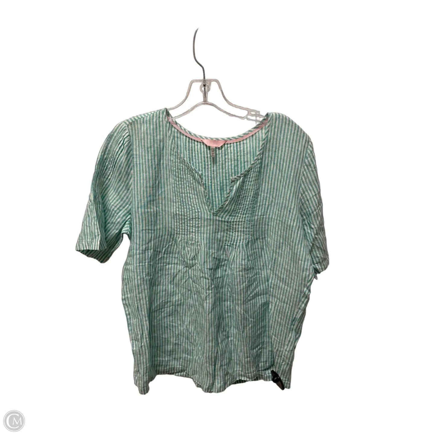 Top Short Sleeve By Joules In Striped Pattern, Size: M