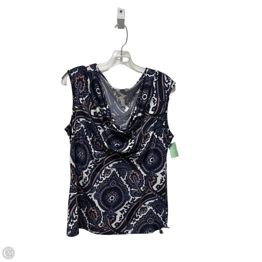 Top Sleeveless By Michael By Michael Kors In Blue & White, Size: L