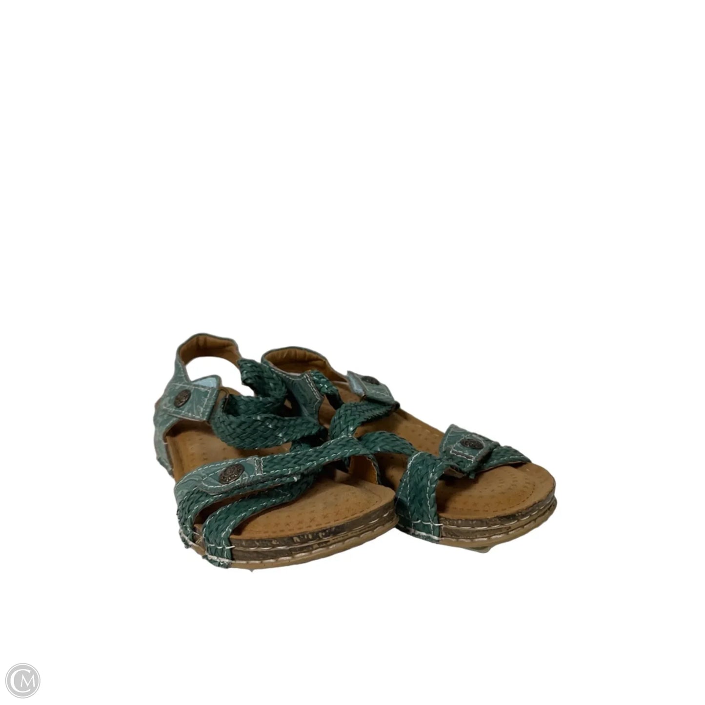 Sandals Flats By Spring Step In Green, Size: 7.5