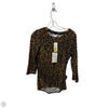 Top Long Sleeve Basic By Tommy Bahama In Black & Brown, Size: Sp