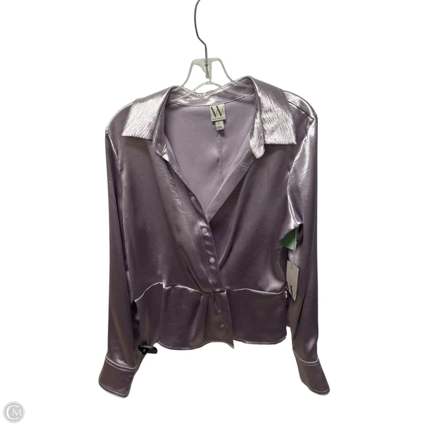Top Long Sleeve By Worthington In Purple, Size: L