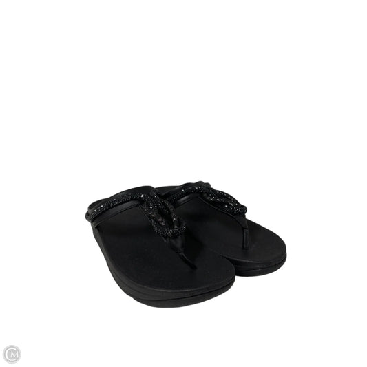 Sandals Flip Flops By Fitflop In Black, Size: 8
