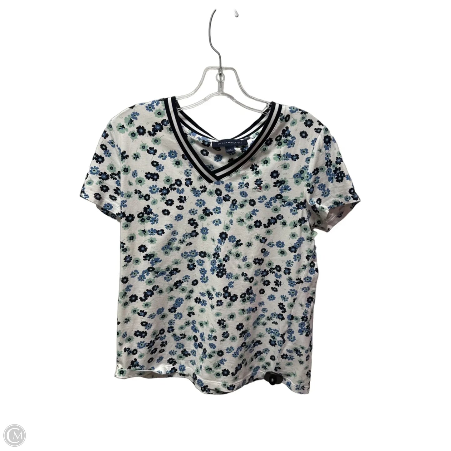 Top Short Sleeve Basic By Tommy Hilfiger In Floral Print, Size: Sp