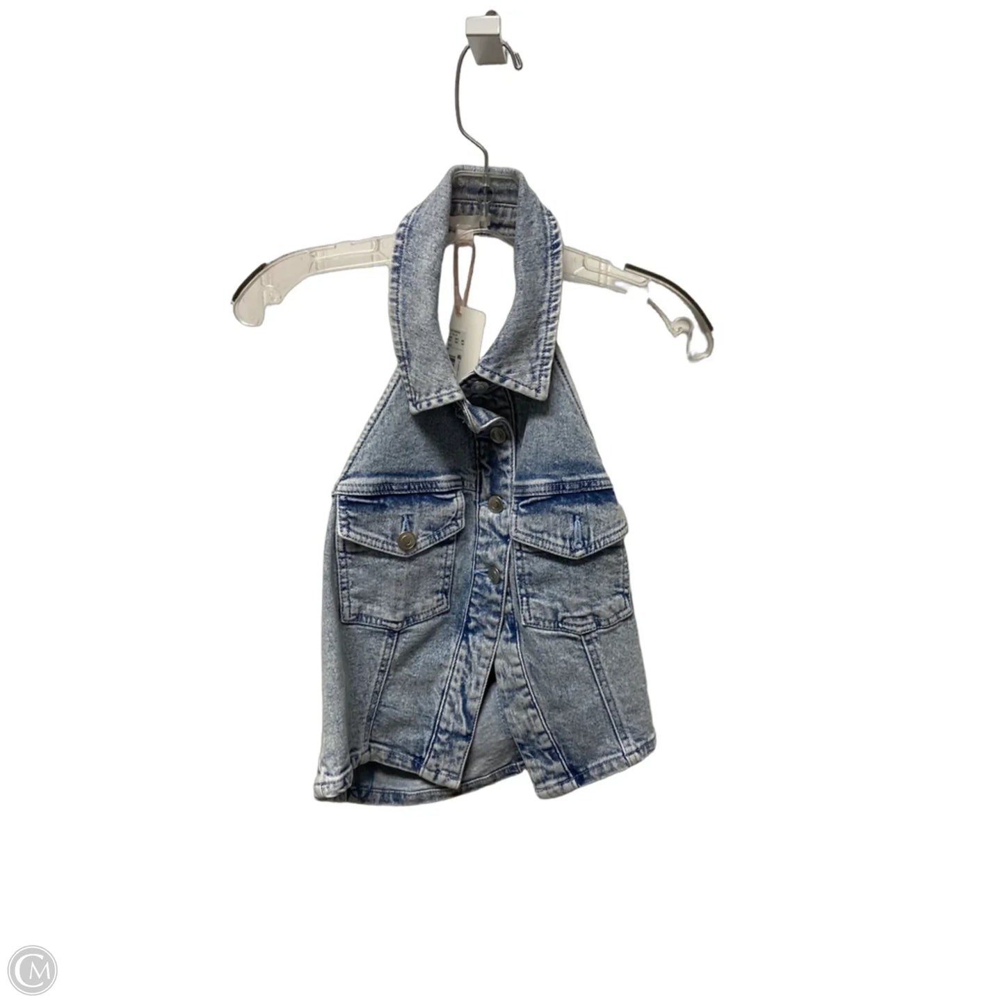 Top Sleeveless By Gianni Bini In Blue Denim, Size: M