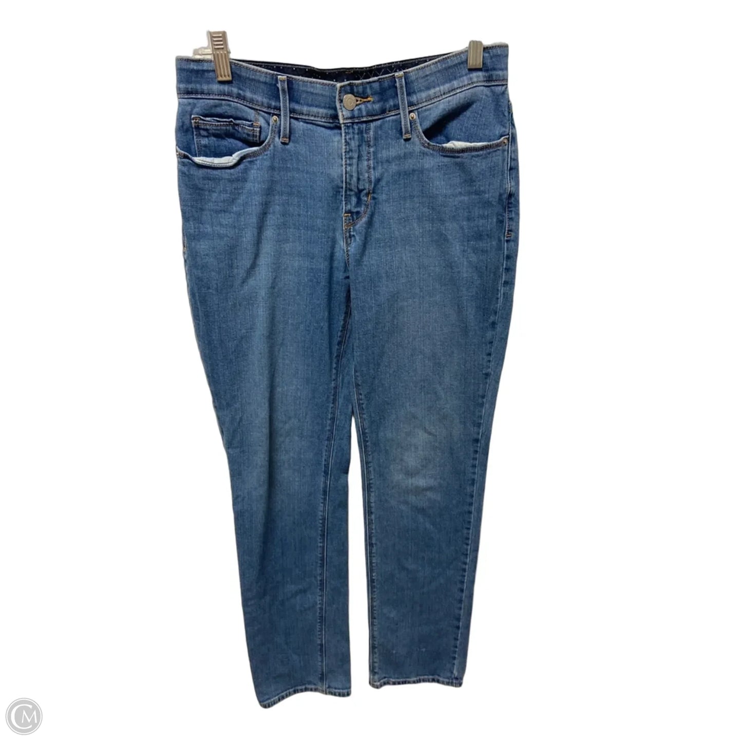 Jeans Straight By Levis In Blue Denim, Size: 8