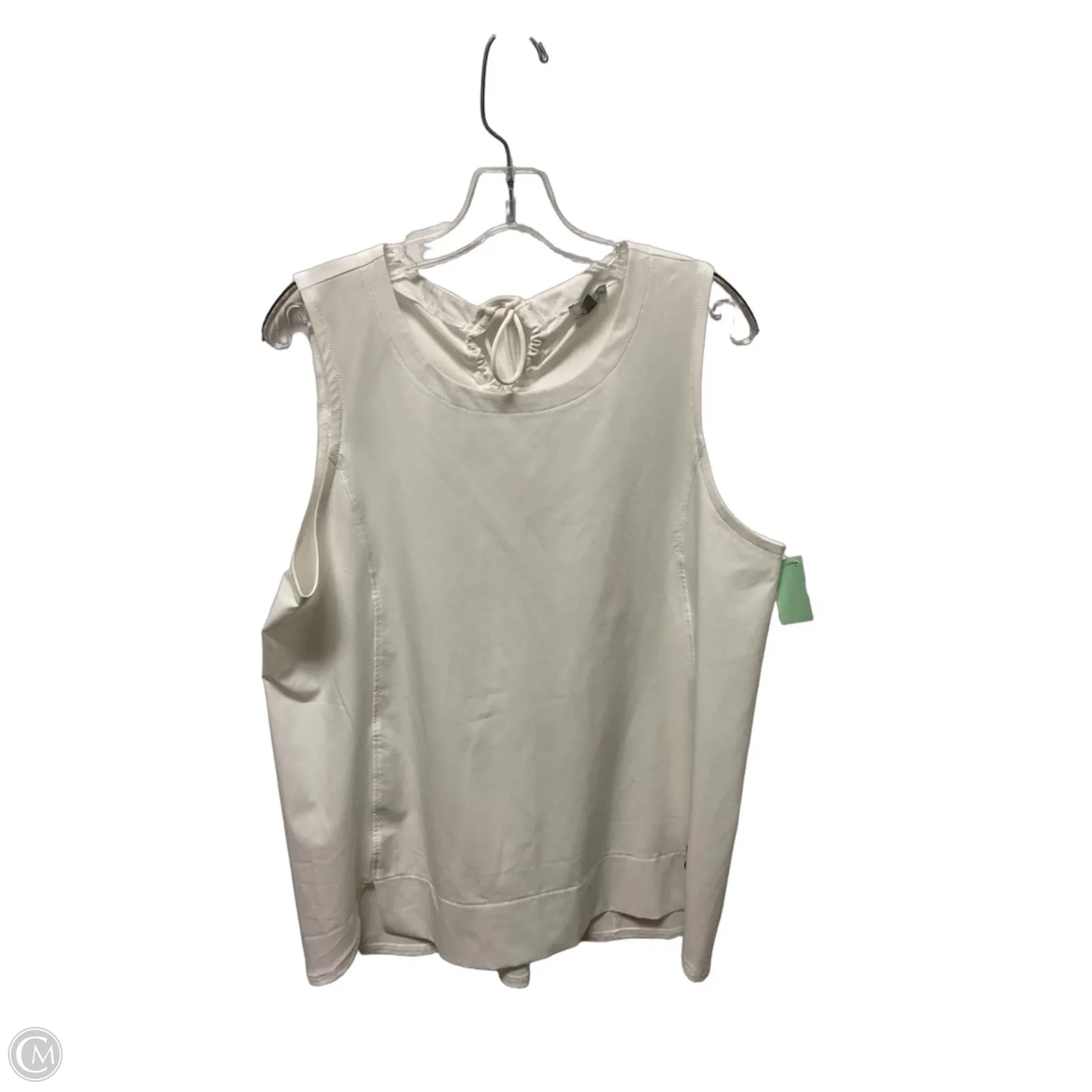 Top Sleeveless Basic By Talbots In White, Size: L