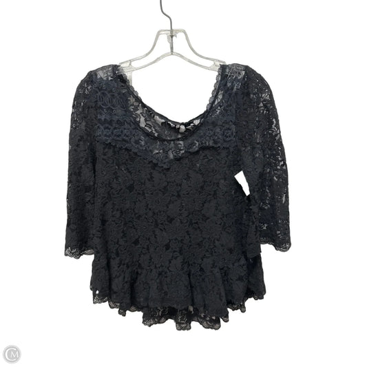 Top 3/4 Sleeve By Free People In Black, Size: S