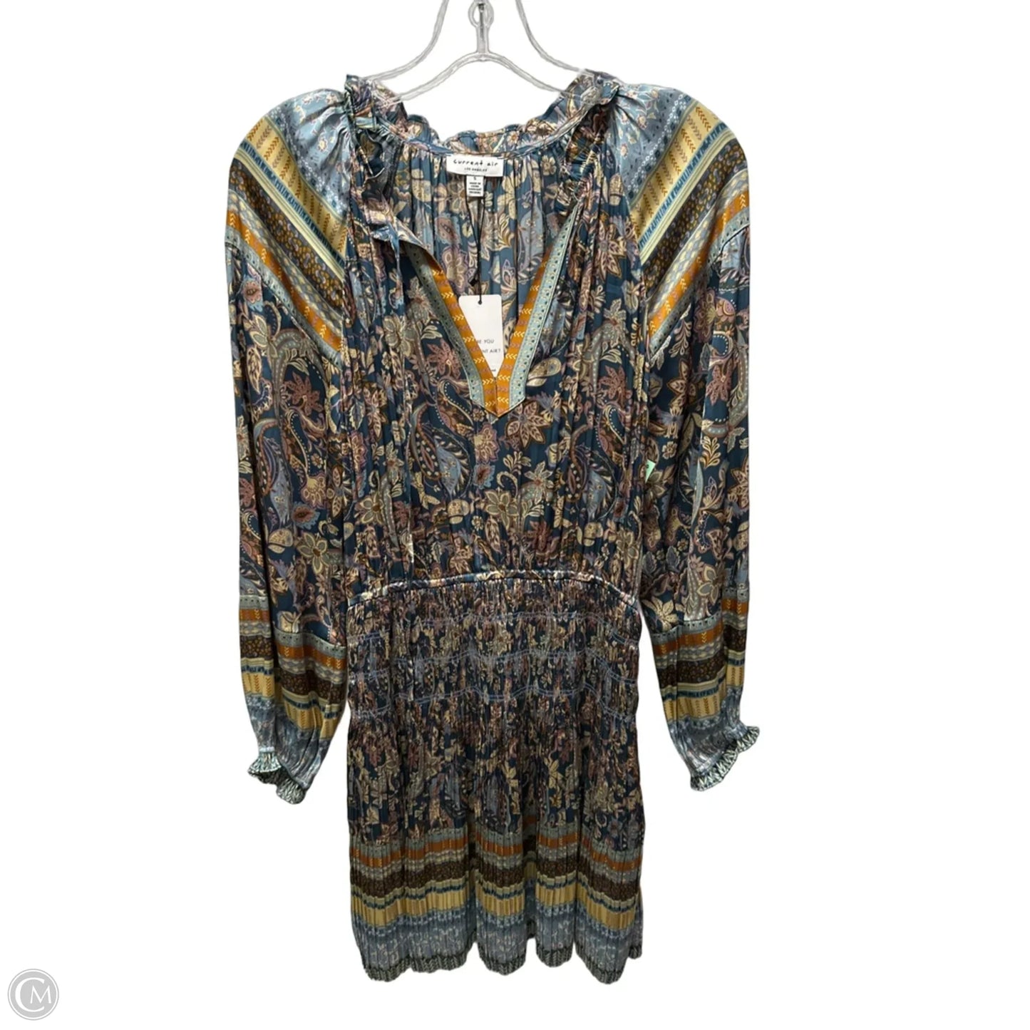 Dress Casual Short By Current Air In Blue & Brown, Size: S