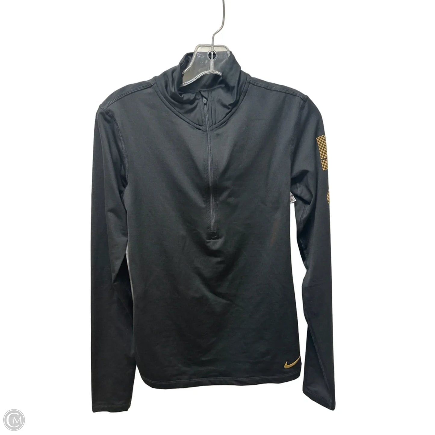 Athletic Sweatshirt Collar By Nike In Black, Size: M