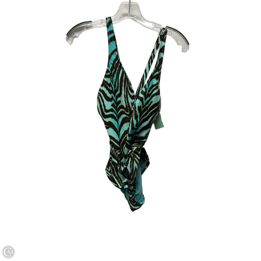Swimsuit By Clothes Mentor In Blue & Brown, Size: L