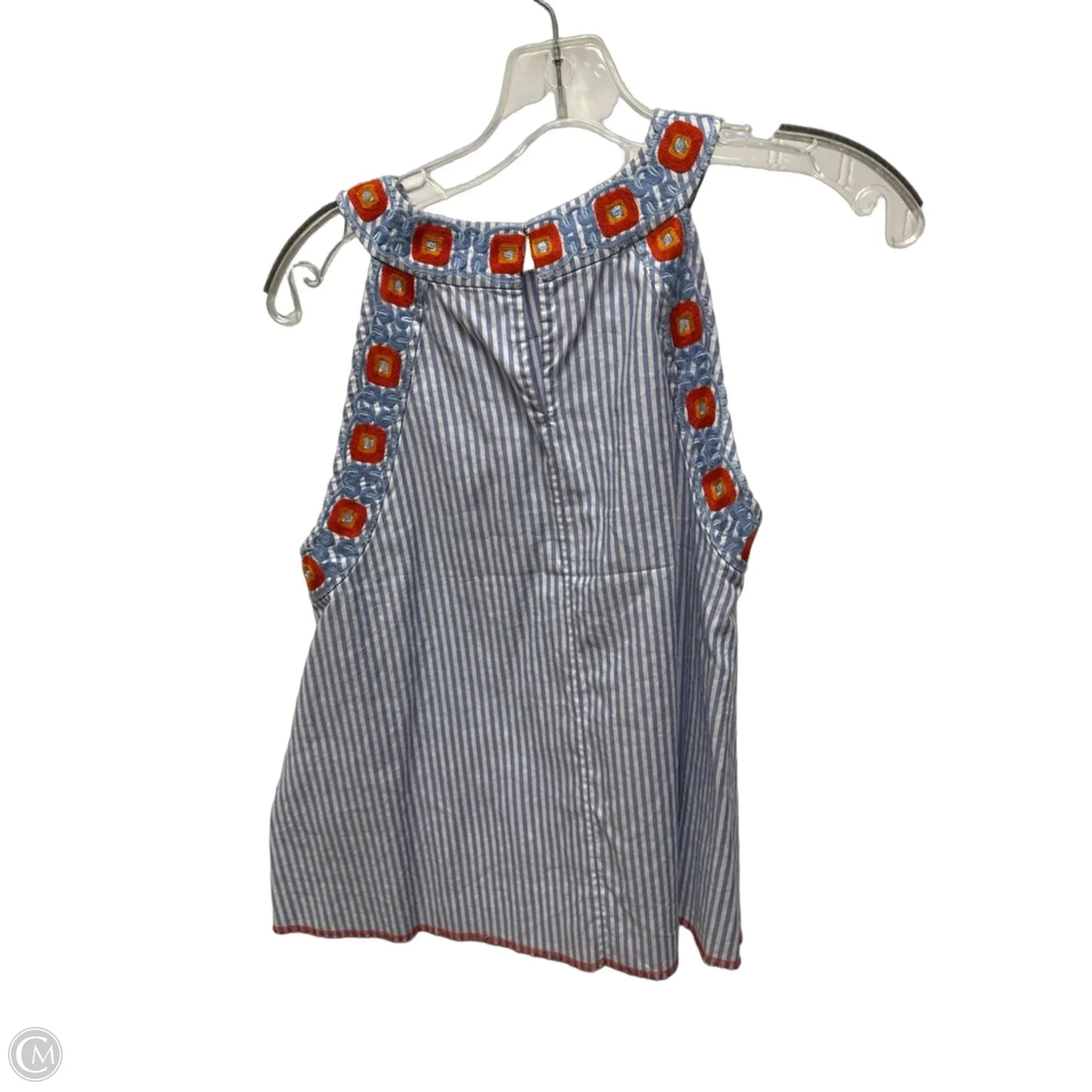 Top Sleeveless Designer By Tory Burch In Striped Pattern, Size: Xs