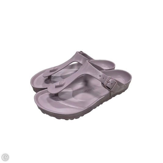 Sandals Flip Flops By Birkenstock In Purple, Size: 7