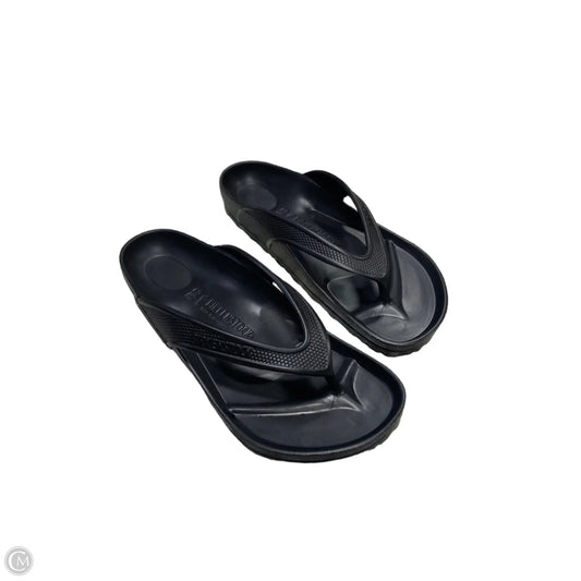 Sandals Flip Flops By Birkenstock In Black, Size: 9