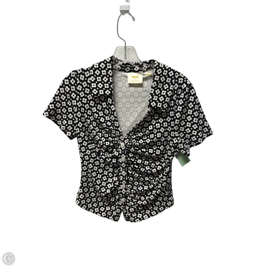 Top Short Sleeve Basic By Maeve In Black & White, Size: M