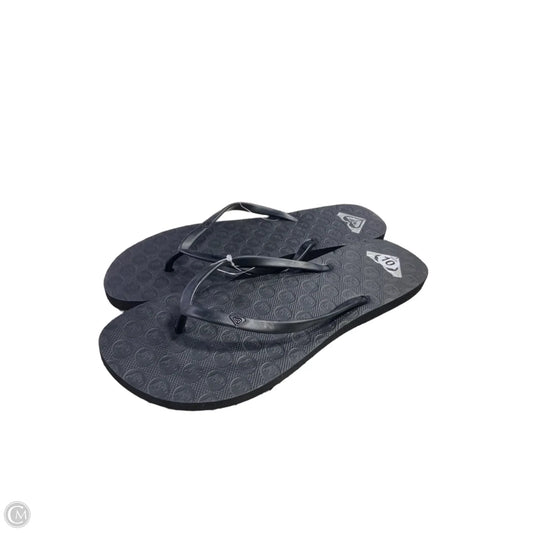 Sandals Flip Flops By Roxy In Black, Size: 10