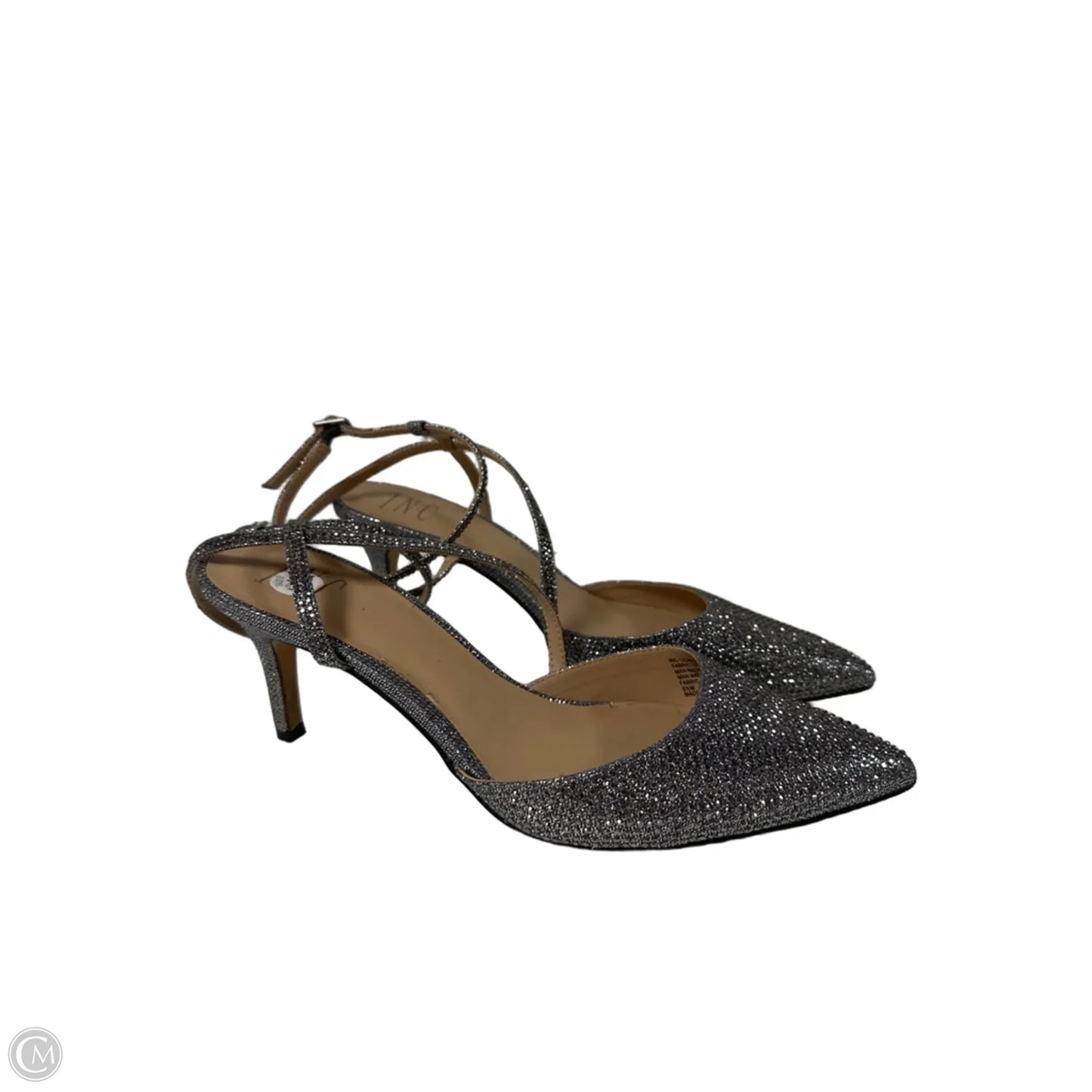 Shoes Heels Kitten By Inc In Silver, Size: 8.5