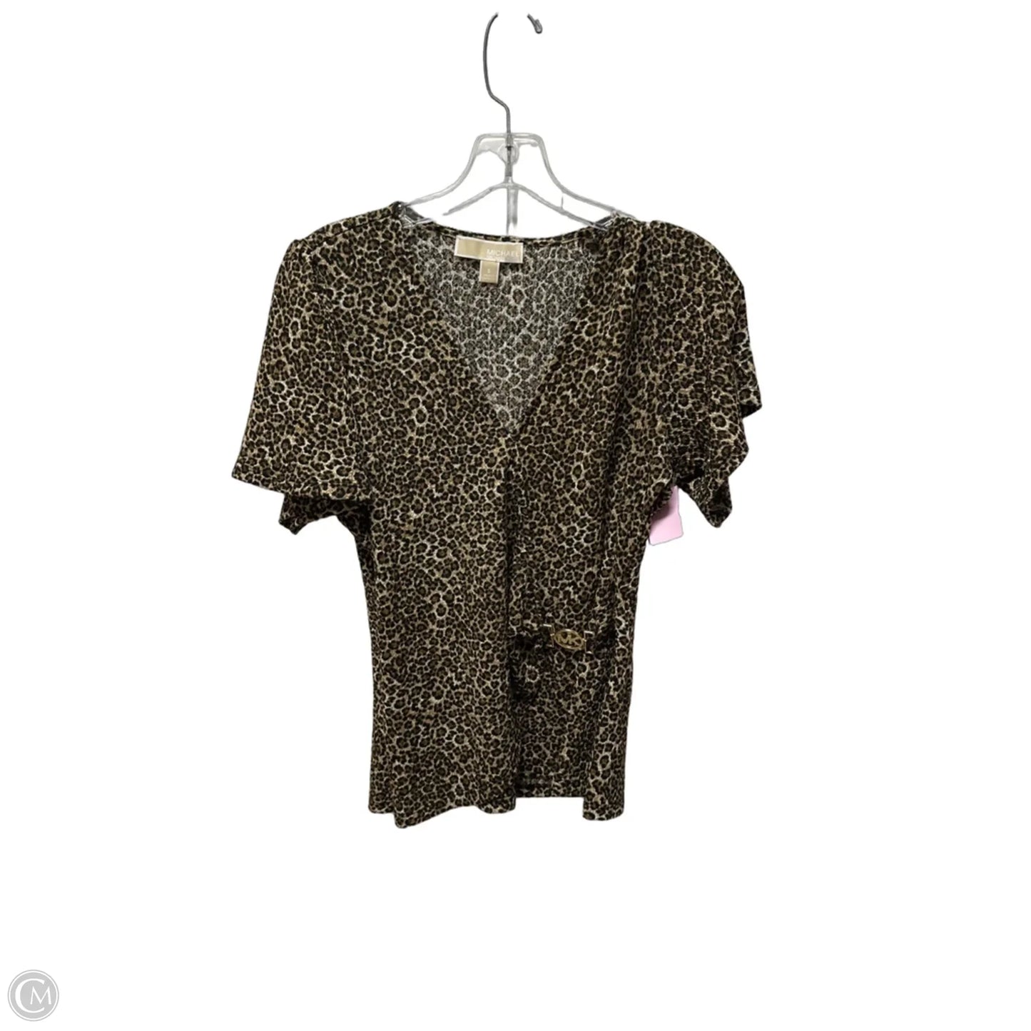 Top Short Sleeve By Michael By Michael Kors In Animal Print, Size: S