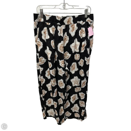 Pants Linen By Nicole By Nicole Miller In Black & White, Size: 14