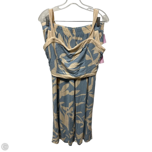 Pants Set 2pc By Sienna Sky In Blue & Cream, Size: Xl