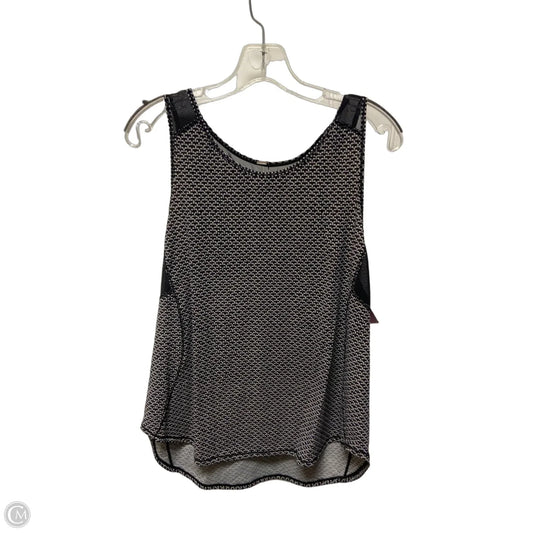 Athletic Tank Top By Lululemon In Black & White, Size: L