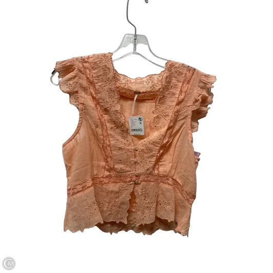 Top Sleeveless By Free People In Peach, Size: S