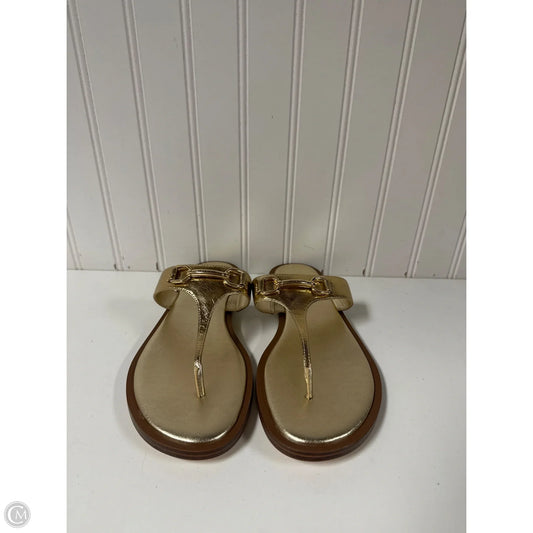 Sandals Designer By Michael Kors In Gold, Size: 7