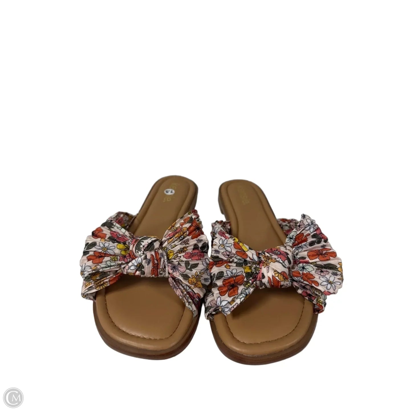 Sandals Flats By Kensie In Floral Print, Size: 7.5