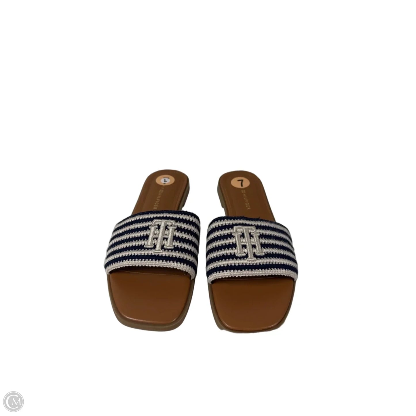 Sandals Flats By Tommy Hilfiger In Striped Pattern, Size: 7