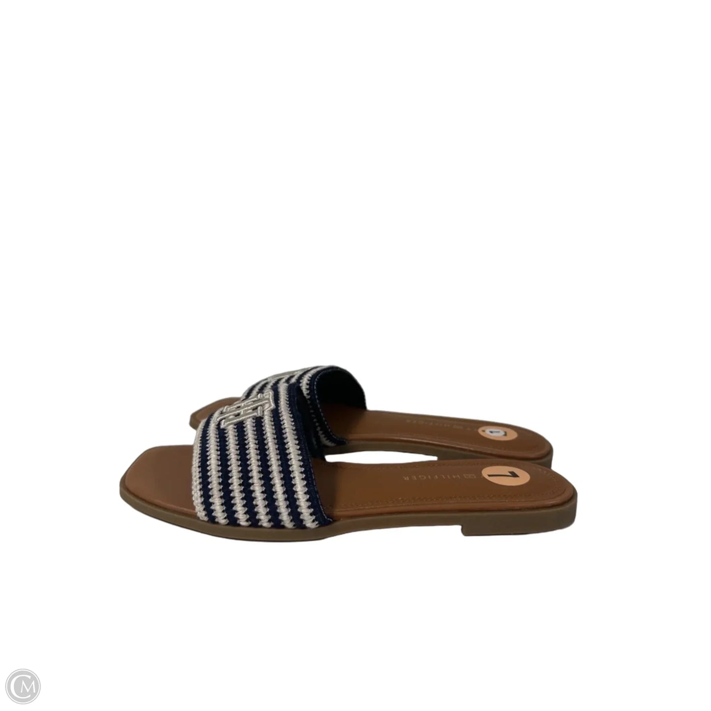 Sandals Flats By Tommy Hilfiger In Striped Pattern, Size: 7